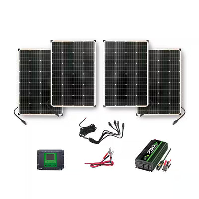 440-Watt Polycrystalline Solar Panels with 750-Watt Power Inverter and 30 Amp Charge Controller