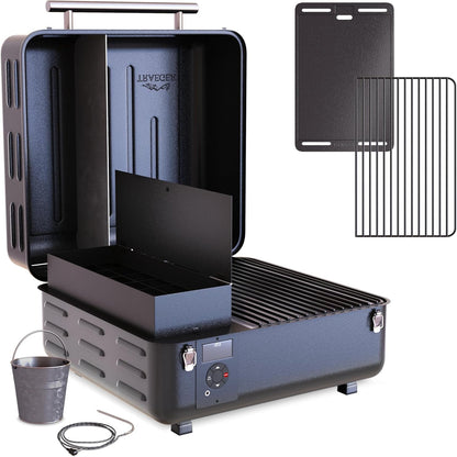 Traeger Grills TFT18KLD Ranger, Portable Wood Pellet Grill and Smoker – Electric Tabletop Pellet Smoker with Digital Arc Controller, Cast Iron Griddle, for Tailgating and Outdoor Cooking