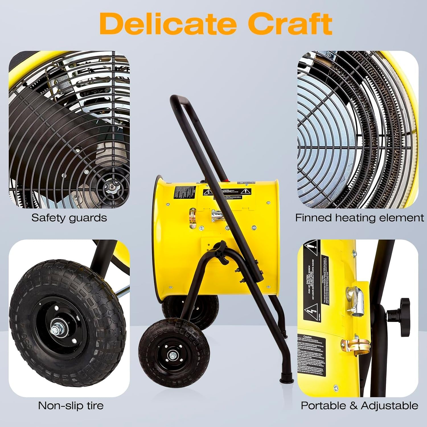 DR-PS11524 Salamander Construction 15000-Watt, Single Phase, 240-Volt Portable Fan Forced Electric Heater