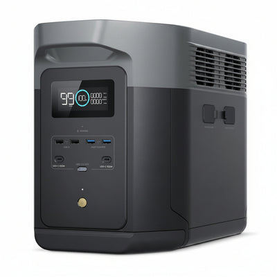 EF ECOFLOW Portable Power Station DELTA 2 Max, 2400W LFP Solar Generator, Full Charge in 1 Hr, 2048Wh Solar Powered Generator for Home Backup(Solar Panel Optional)