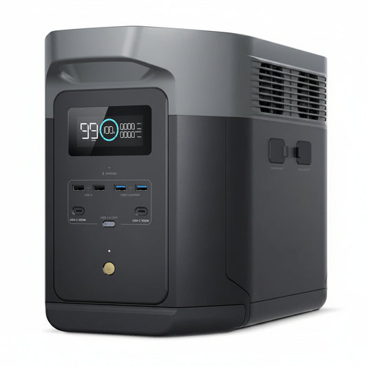 EF ECOFLOW Portable Power Station DELTA 2 Max, 2400W LFP Solar Generator, Full Charge in 1 Hr, 2048Wh Solar Powered Generator for Home Backup(Solar Panel Optional)
