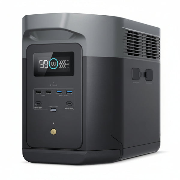 EF ECOFLOW Portable Power Station DELTA 2 Max, 2400W LFP Solar Generator, Full Charge in 1 Hr, 2048Wh Solar Powered Generator for Home Backup(Solar Panel Optional)